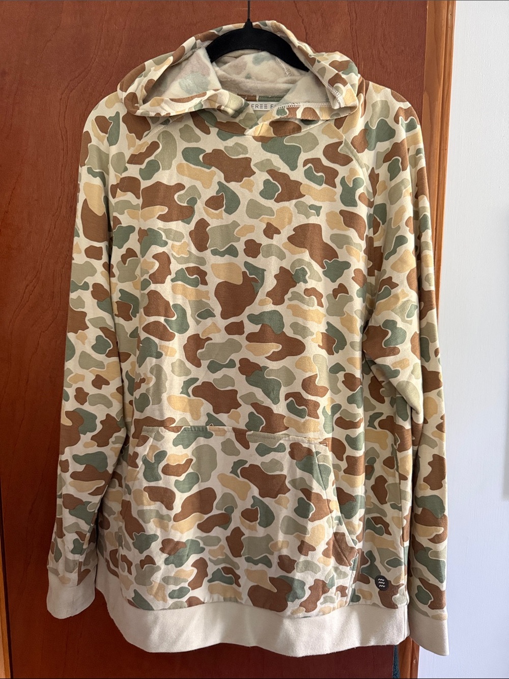 Free Fly Apparel Camo Hoodie in Tan, Brown & Green